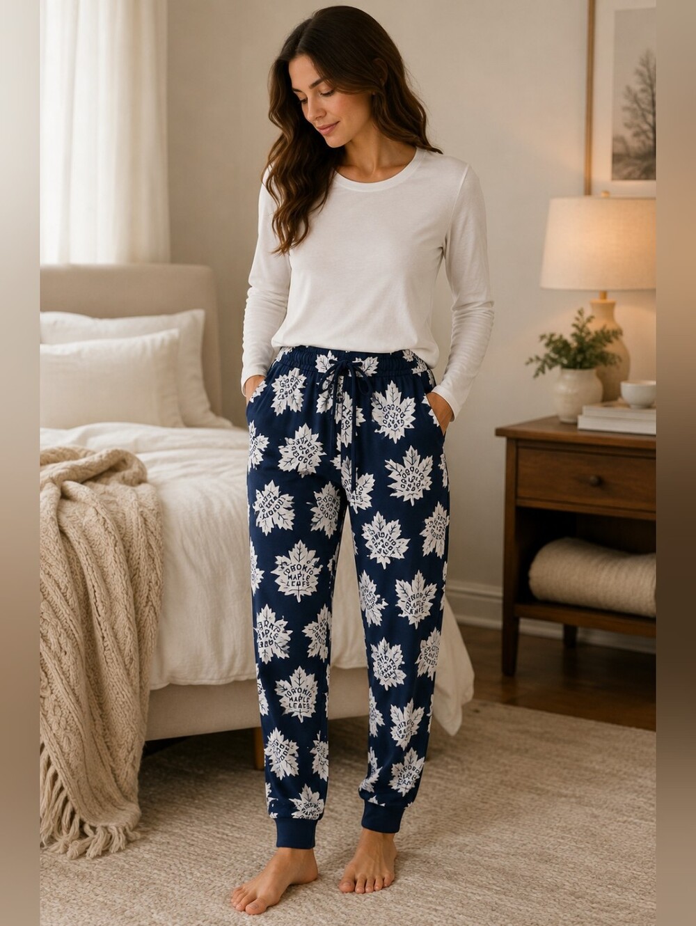 Toronto Maple Leafs Women’s Pajama Pants Small NHL Lounge Sleepwear